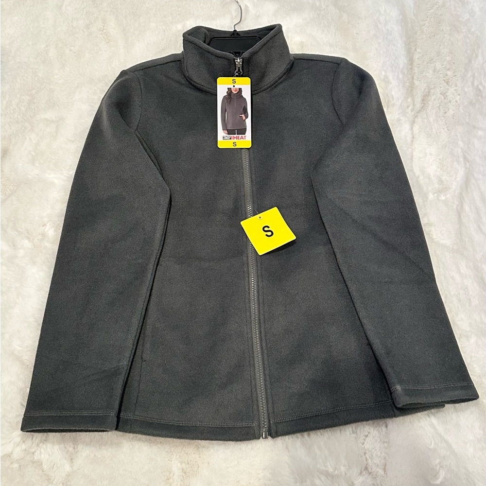 32 Degrees Ladies' Brushed Faux Wool Jacket GREEN , Size S - Picture 7 of 7